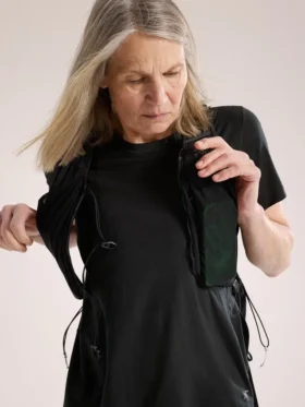 Lana Merinoull-tröja med rund hals, kortärmad, dam