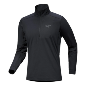 Rho LT Zip Neck Top ”Black”