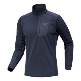 Rho LT Zip Neck Top "Blue"