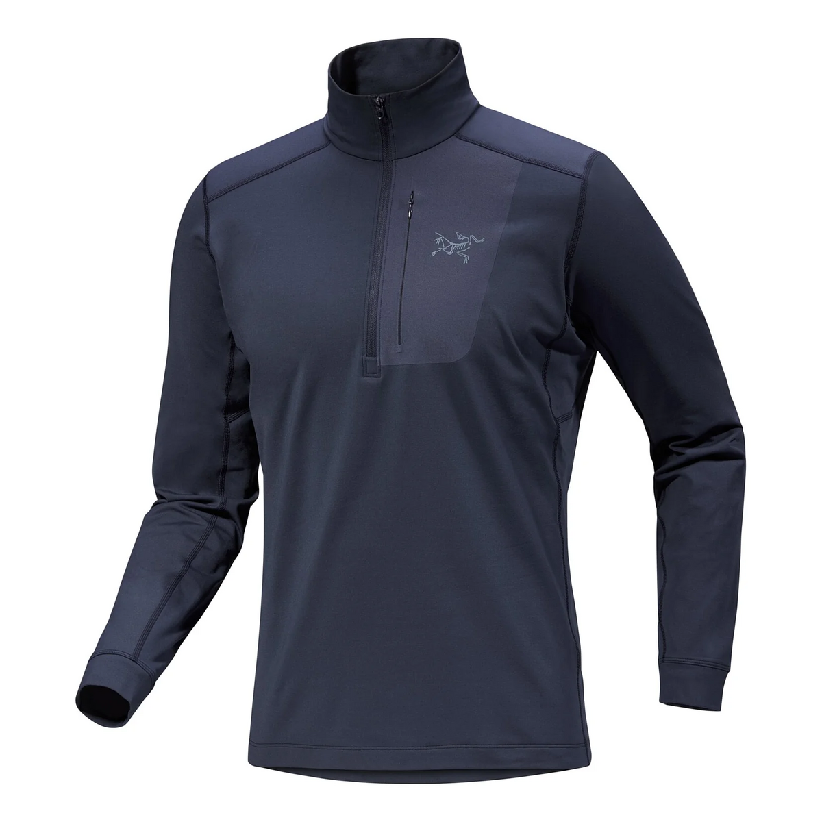 Rho LT Zip Neck Top "Blue"