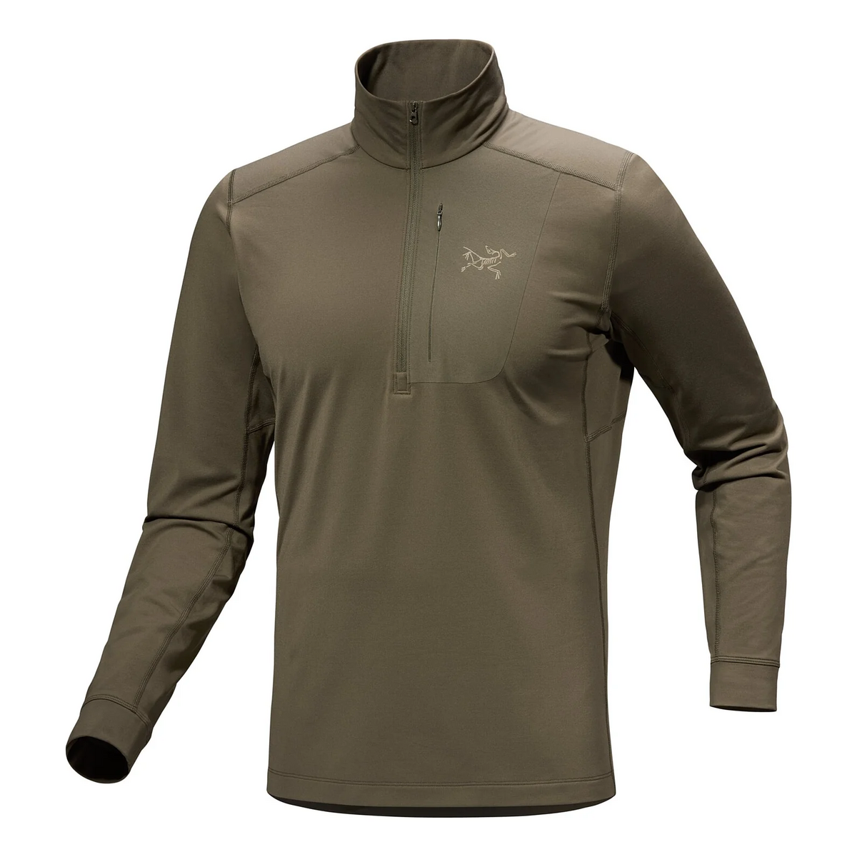 Rho LT Zip Neck Top ”Green”