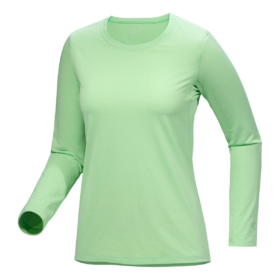 Taema långärmad T-shirt med rund hals "Green"