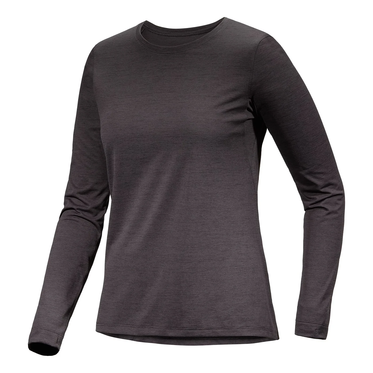 Taema T-shirt med rund hals och långa ärmar "Black"